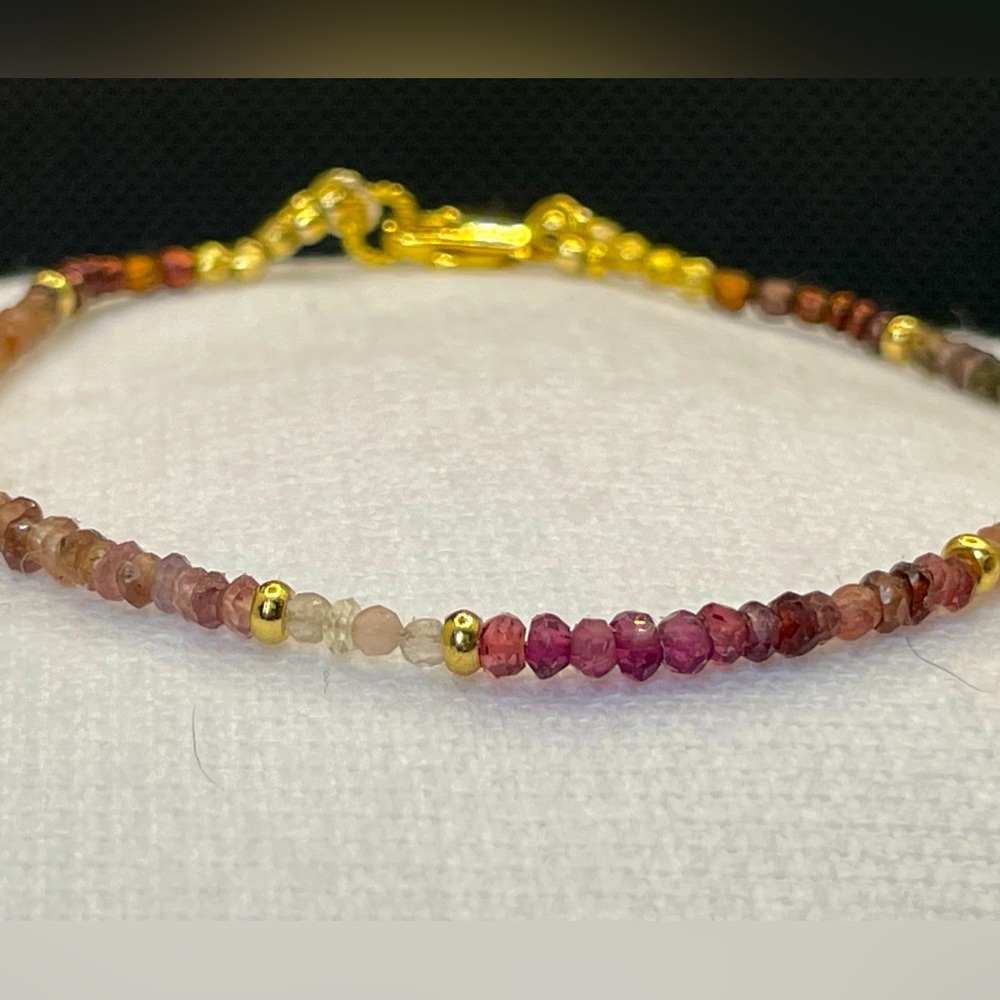 Tundura Sapphire and Vermeil Dainty Bracelet.
